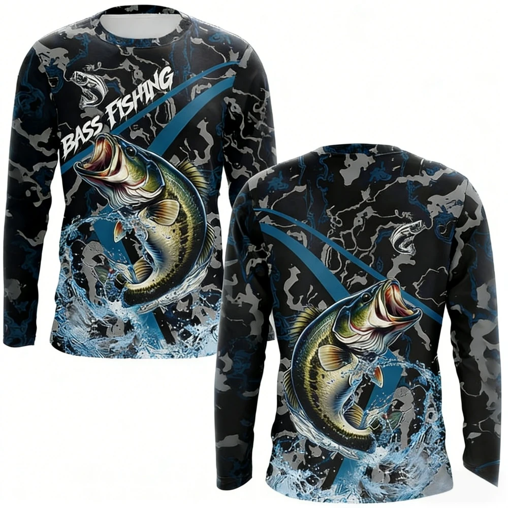 Mens Fishing Shirt Long Sleeve - огляд і ціна Outdoor Hunting Prints