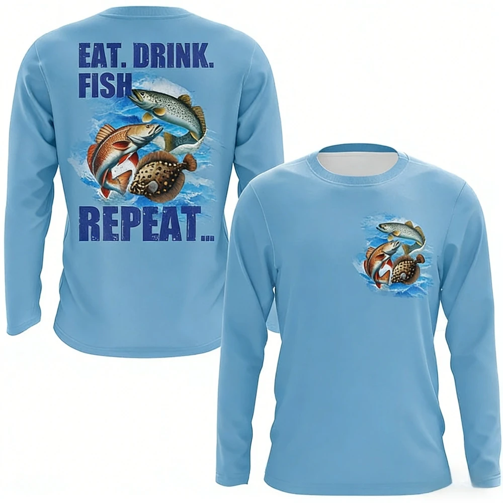 Mens Fishing Shirt Long Sleeve - огляд і ціна Outdoor Hunting Prints